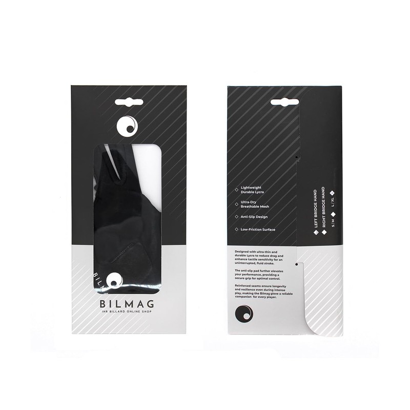 BILMAG Billiard Accessories OSC Glove, Left Hand, S/M & L/XL