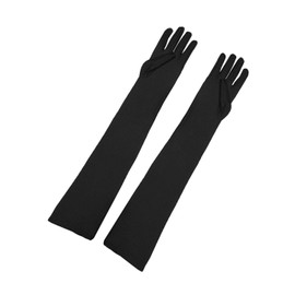 Allegra K Women's Long Gloves 1920S Evening Party Full Finger Mittens Elegant Opera Glove One Size Matte Black