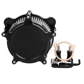 Unbranded Air Cleaner Grey Intake Filter Kit For Harley Touring Road King Softail Trike