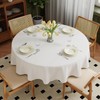 Zdada 72inch White Polyester Tablecloth Round Polyester Table Cover Washed