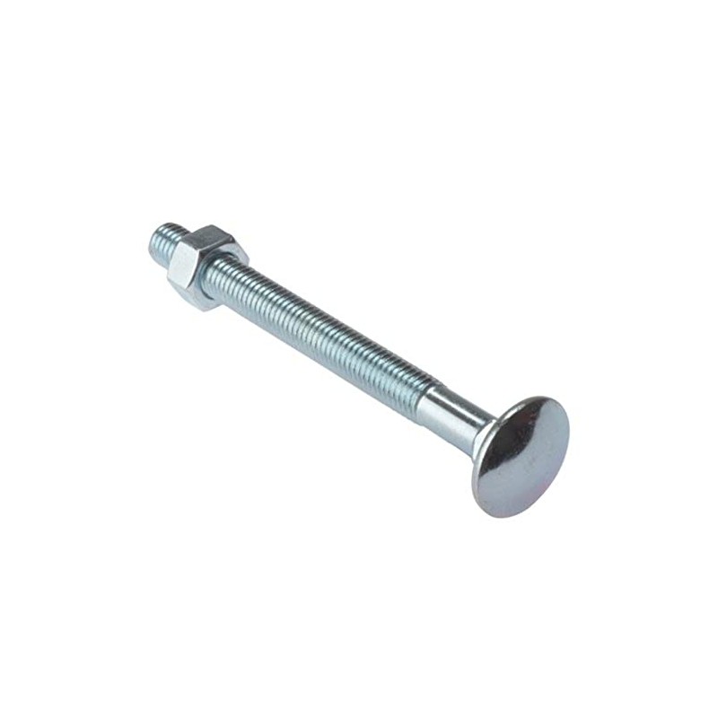 Merriway BH02153 (4 Pcs) Carriage Bolts with Nuts, M8 x