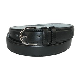 CTM® Women's Leather 1 1/8 Inch Dress Belt, S, Black
