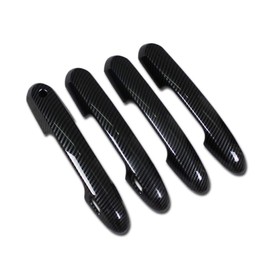 Beautost Fit for Toyota Highlander 2020 2021 2022 2023 2024 Door Handle Cover Trims ABS (Carbon Fiber Black)