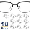 sourcing map 10 Pairs Eyeglass Nose Pad 5mm Thickness PVC