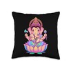 Hindu Ganesha Puja Elephant God India Meditation Yoga Murti Throw