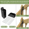 2 Pair 30°Stairs Railing Stainless Steel Deck Bracket Connector for