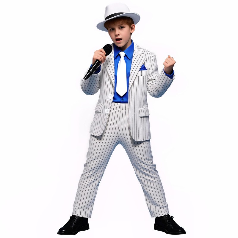 BAURGHOP Kids Dance Star Costume for Boys 80s 90s Hop