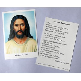 Face of Christ Prayer Card/Prayer of Abandonment - Set of 100