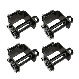 TORQUE 4 PCS Standard Portable Winch, Durable Steel Winch with Protective Finish, Bolt-On Bottom Mount Winch Application Up to 4 Inch Wide 20 Feet Long Straps (4 x TRCS100)