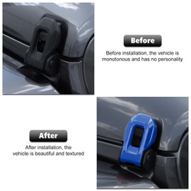 RT-TCZ Hood Latch Cover Exterior Hood Lock Brackets ABS Decoration Accessories for Jeep Wrangler JL JLU & Gladiator JT 2018-2022,2PCS (Blue)