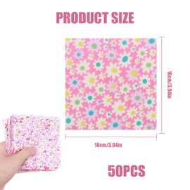 50 Pcs DIY Fabric Bundles, 10 * 10cm Squares Assorted Pattern Cotton Quilting Supplies, Precut Quarter Bundle Fabric Patchwork Craft for DIY Scrapbook Floral Crafting Sewing (Gray-Black) (Gray Black)