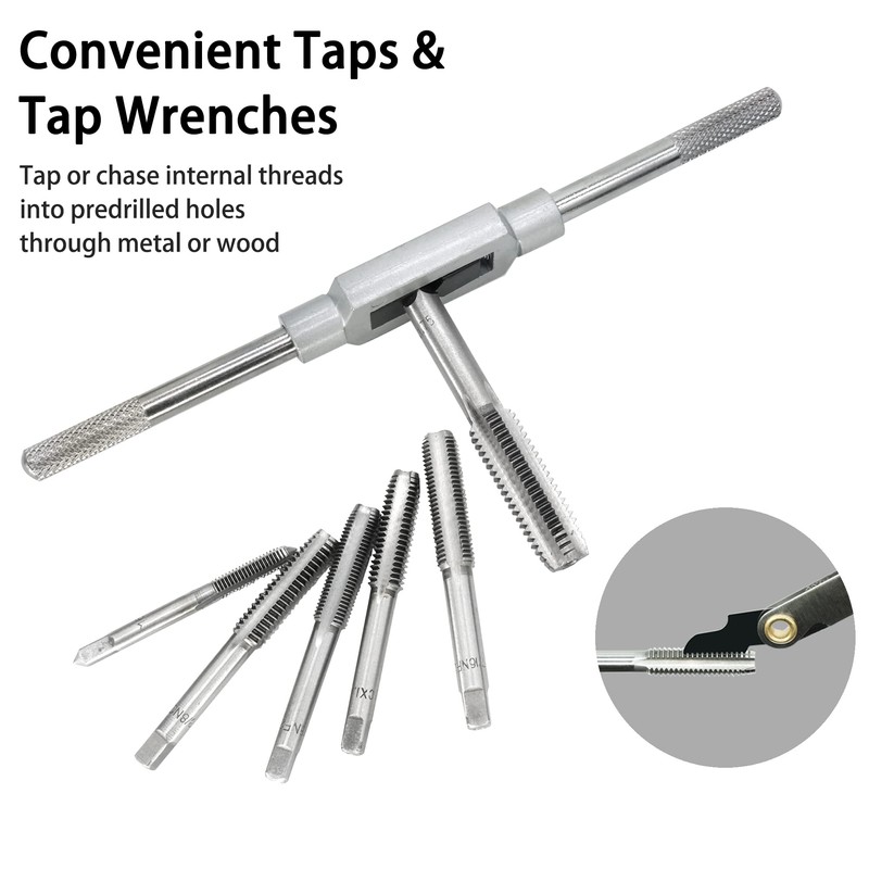 GMTOOLS 40PCS Tap and Die Set, Metric Size Standard M3