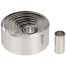 Endoshoji BPT01 Vegetable Cutting Die, Commercial Use, Putty Cutter Set, Round, Stainless Steel (Set of No. 1 to 12), Made in Japan