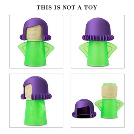 TOPIST Angry Mama Microwave Cleaner Angry Mom Microwave Oven Steam Cleaner and Disinfects With Vinegar and Water for Kitchens, Steamer Cleaning Equipment Easily Cleans the Crud in Minutes (Green)