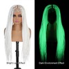 Orgwigs White Glow in the Dark Knotless Box Braided Wig