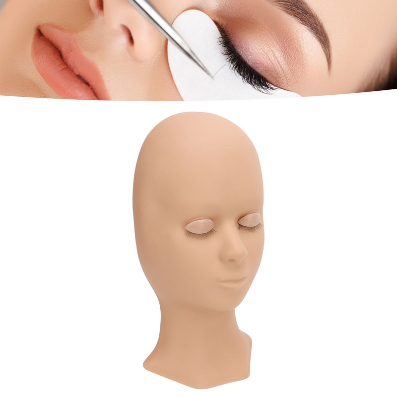 Lash Mannequin Head Soft Silicone Replaced Eyelids Mannequin Head for