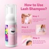 Lash Shampoo Espuma Limpiadora Para Extensiones De Pestañas Rosa