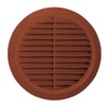 Circle Air Vent Grille Cover 241mm (9.5inch) Brown ABS Plastic