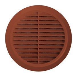Circle Air Vent Grille Cover 241mm (9.5inch) Brown ABS Plastic