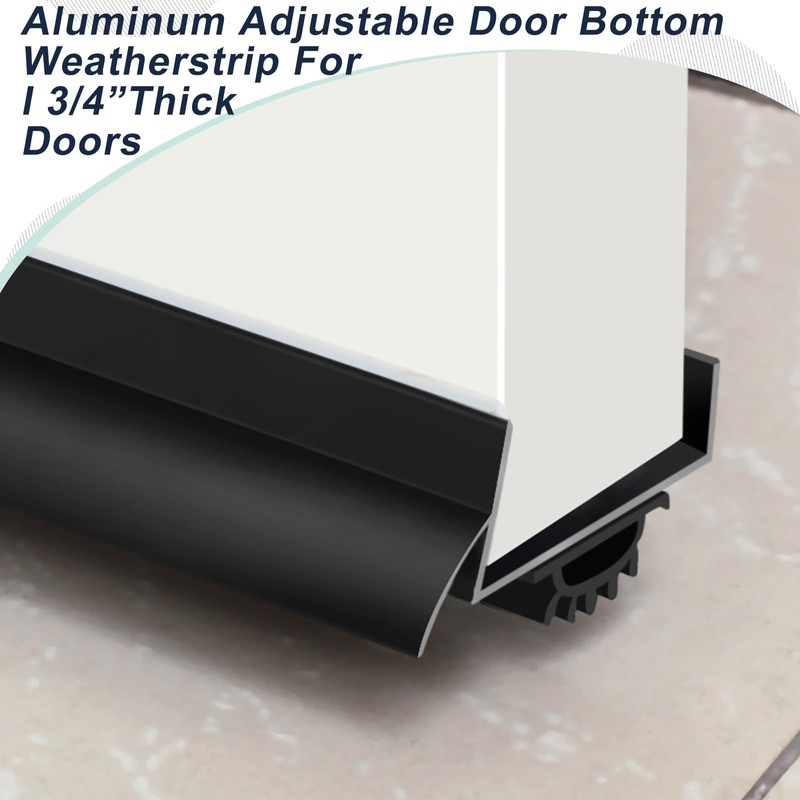 MorningRo 2 Pcs 1-3/4" x 36" U Shaped Aluminum Door