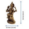 Purpledip Rare Miniature Brass Idol Ganesha On Conch Shankha: Collectible