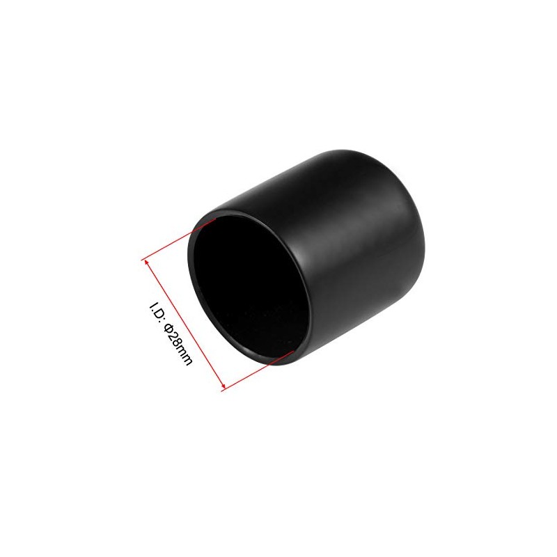 sourcing map 15pcs Rubber End Caps 28mm ID Vinyl Round
