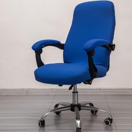 Melaluxe Office Chair Cover with Arm Covers - Universal Stretch Desk Chair Cover, Computer Chair Slipcovers (Size: L) - Royal