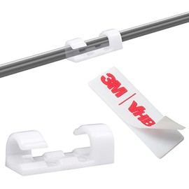 Self-Adhesive Cable Clips Organizer Drop Wire Holder Cord Management, Pack of 20, White