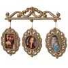 Touch of Class Radiant Bead Triple Photo Frame Aged Gold