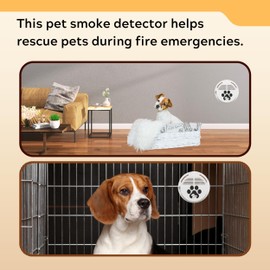 Pet Smoke Detector, Smoke Alarm for Pet Rescue in Fire or Smoke Emergency, Fire Detectors for Home with Pet Rescue Sticker