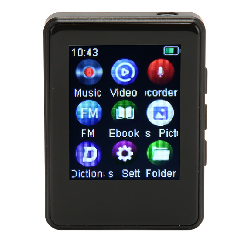 MP3 Player Bluetooth 5.0 HiFi Sound 1.77in Full Touch Screen