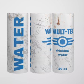 Bethesda WATER Thermos Fallout Vault Tec Water Tumbler 20 oz With Straw