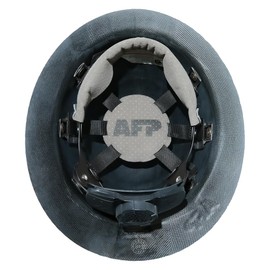 AFP Gloss Black & White Type I Class C Carbon Fiber Full Brim Hard Hat | 6 Point Ratchet Suspension | Standard Size | Cascos de Fibra de Carbon para Construcción | OSHA & ANSI/ISEA Z89.1 Rated