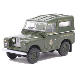 Oxford Diecast 76LR2S005 Land Rover Series II SWB Hard Back Civil Defence