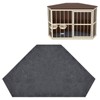 Fanfanwin 42.5 Inch Corner Dog Crate Mat Pad Washable Dog
