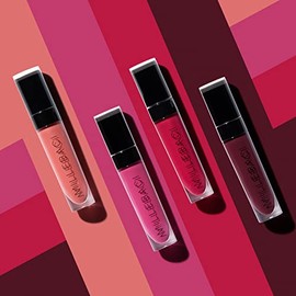 Nouba- Lápiz labial líquido de larga duración Millebaci, rojo oscuro, fórmula cremosa, hidratante y brillante con vitamina E                          