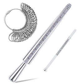 HopeNest 3 Ring Sizer Measuring Tool Set,Plastic Ring Mandrel & Metal Ring Sizer Finger Gauges, US Size European Size Ring Stick for Jewelry Making, Suitable for Women and Man