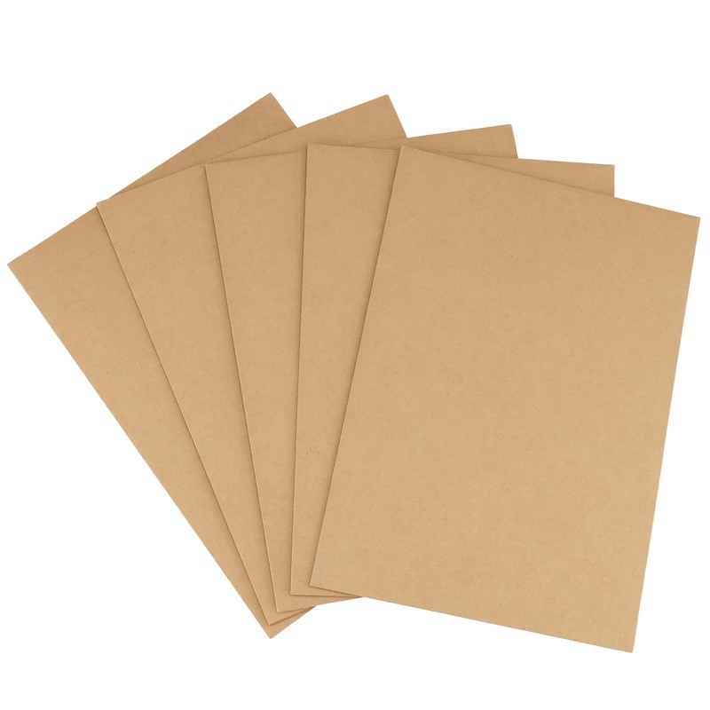 HEIHAK 25 Pcs A4 Kraft Paper File Folder with Cards
