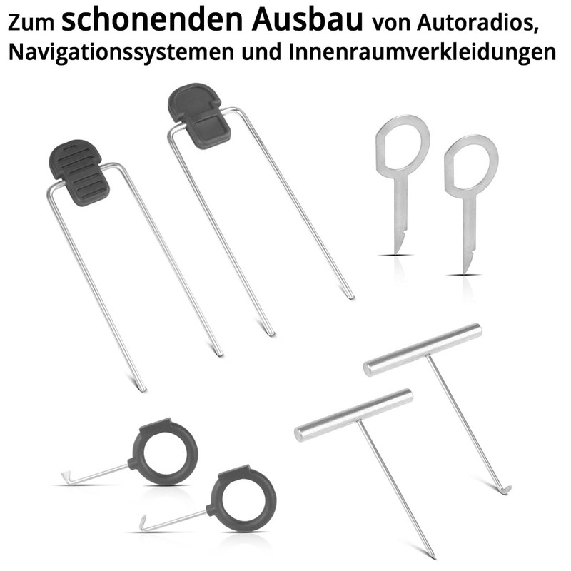 STAHLWERK 2 x Car Radio Removal Kit 12 Pieces |