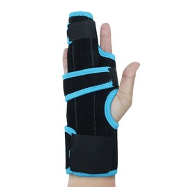 NICEYST Finger Splint Adjustable Two Finger Stabilizer Straightener Immobilizer Hand Support Brace for Arthritis Fracture Broken Dislocated Trigger Finger fits Left or Right Hand