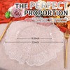 Tomeurperf 100Pcs Clear Charger Plates Bulk Wedding - 13" Premium