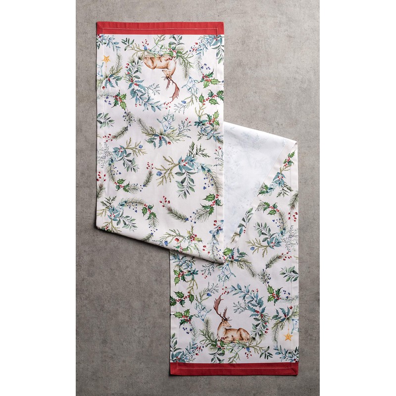 Maison d'Hermine Thanksgiving / Christmas Table Runner, 100% Cotton, 50