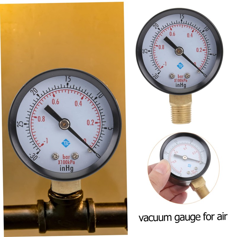 TEHAUX Pcs Inhg Vacuum Pressure Gauge Compressor Tool Mini Portable