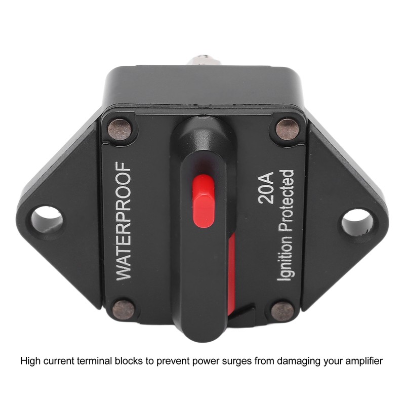 DC 32V Circuit Breaker with Switch Manual Reset Waterproof for