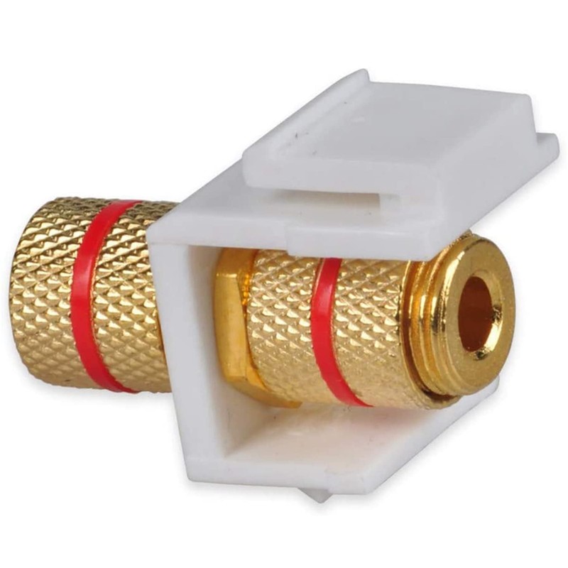 Speaker Post Snap-in Banana Jack - White, 30Pcs