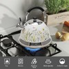 Tinlon Enamel Tea Kettle, 3.1 Quart Whistling Tea Pot for