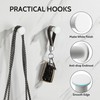 SAYAYO Coat Hooks Wall Mounted White 4PCS SUS304 Stainless Steel