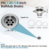 Bathtub Drain Stopper, gliship Upgraded Pop Up Tub Drain Hair
