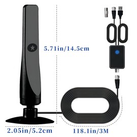 2023 Digital TV Antenna for Smart tv Indoor - Digital Antenna for TV Support 4K 1080p Antenna TV Digital HD-TV Antenna for Smart TV -Signal Booster 16FT Coax HDTV Cable Easy Setup
