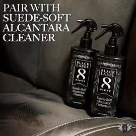 Pinnacle Black Label Suede-Soft Alcantara® Cleaner & Protectant | Gently Cleans & Shields Delicate Microfiber & Suede-Like Surfaces | Removes Dirt While Preserving Soft Texture | PBL-225/PBL-275